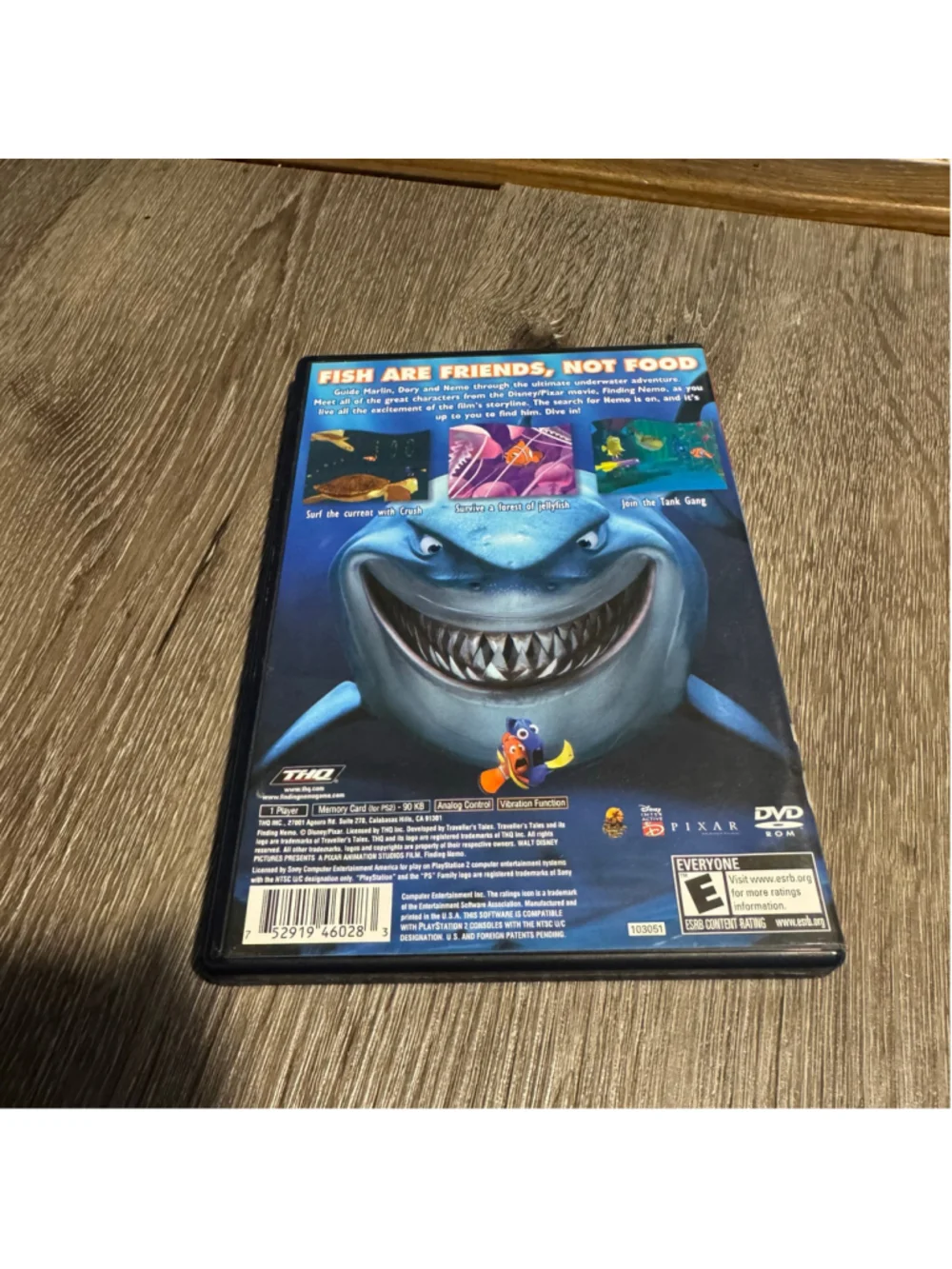 Ps2 THQ Finding Nemo PlayStation 2 Video Game Dory Disney Cib Complete